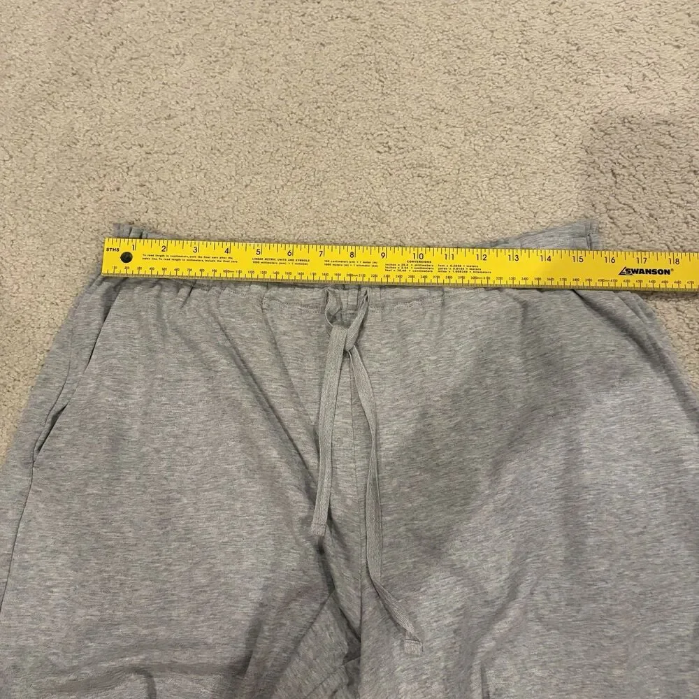 NWT Eileen Fisher Women Melange Organic Cotton Interlock Sleep Shorts Gray-MED